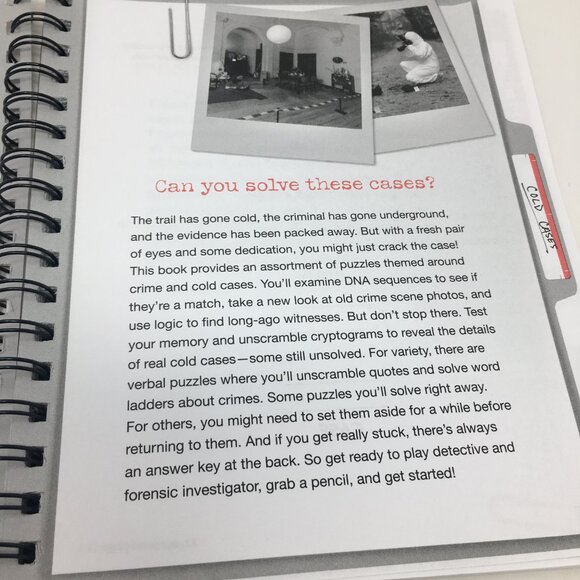 Brain Games Cold Case Puzzles Mental Exercises Softbound Spiralbound Book - Picture 6 of 9
